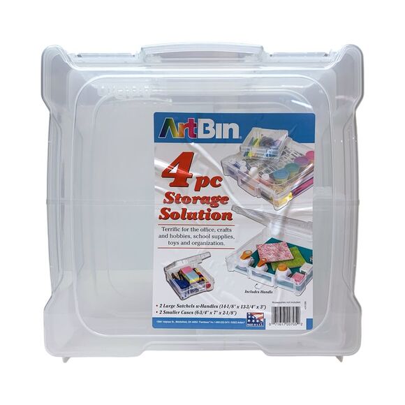 ArtBin 4-Piece Storage Solutions Set, 2 Large Satchels and 2 Smaller Cases - Picture 1 of 3